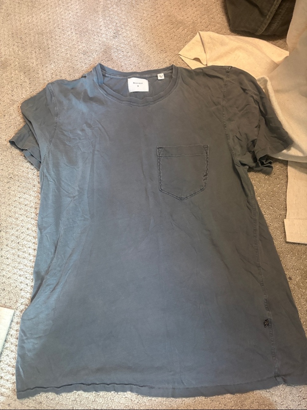 Billy Reid Slate Gray Pocket Tee - Short Sleeve